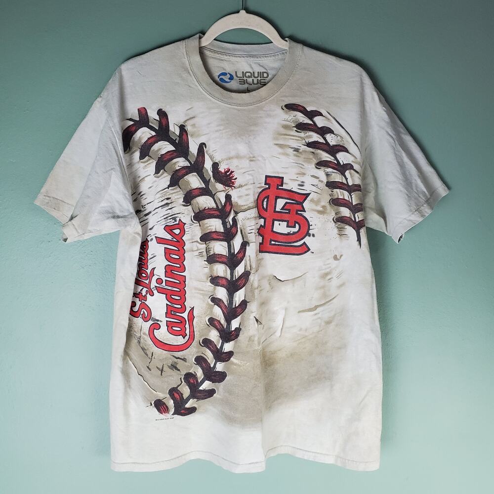 Liquid Blue MLBP St Louis Cardinals Baseball Short Sleeve Tee Size Large 2014